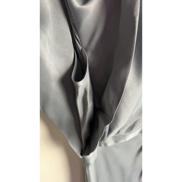 ANTHROPOLOGIE Women’s Madeline MIDI Dress Ruched Cap Sleeve Mock Neck Sz 14 - Picture 16 of 16